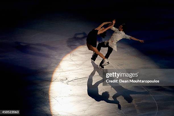 Nathalie Pechalat and Fabian Bourzat of France perform during in the Gala Exhibition on day three of Trophee Eric Bompard ISU Grand Prix of Figure...