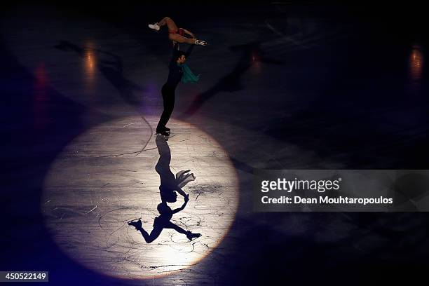 Meagan Duhamel and Eric Radford of Canada perform during in the Gala Exhibition on day three of Trophee Eric Bompard ISU Grand Prix of Figure Skating...
