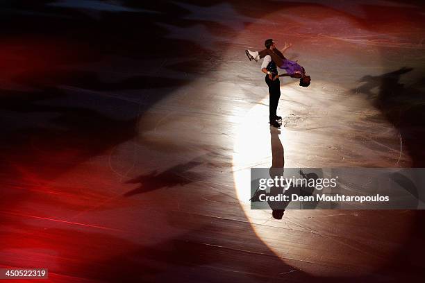 Vanessa James and Morgan Cipres of France perform during in the Gala Exhibition on day three of Trophee Eric Bompard ISU Grand Prix of Figure Skating...