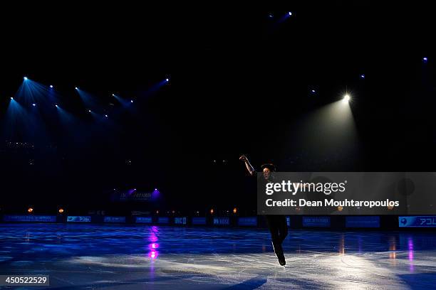Han Yan of China performs during in the Gala Exhibition on day three of Trophee Eric Bompard ISU Grand Prix of Figure Skating 2013/2014 at the Palais...