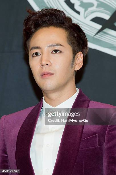 South Korean actor and singer Jang Keun-Suk attends KBS Drama "Bel Ami" press conference at Imperial Palace Hotel on November 18, 2013 in Seoul,...