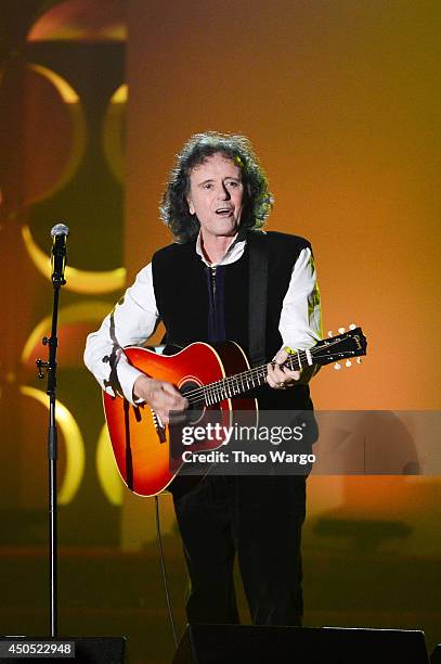 Donovan performs onstage at Songwriters Hall Of Fame 45th Annual Induction And Awards - Arrivals at Marriott Marquis Theater on June 12, 2014 in New...