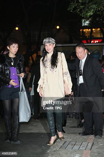Actress Shu Qi attends Chang Chen's wedding ceremony on Monday November 18,2013 in Taipei,China.