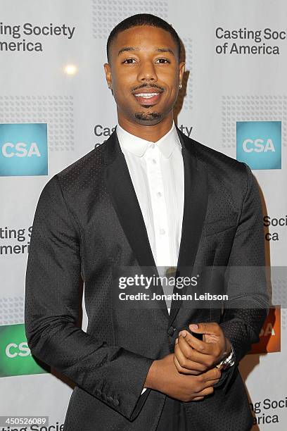 Michael B. Jordan attends the 2013 Casting Society Of America's Artios Awards at The Beverly Hilton Hotel on November 18, 2013 in Beverly Hills,...
