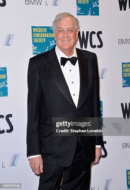 Businessman/political activist David Koch attends the 2014 Wildlife Conservation Society Gala at Central Park Zoo on June 12, 2014 in New York City.