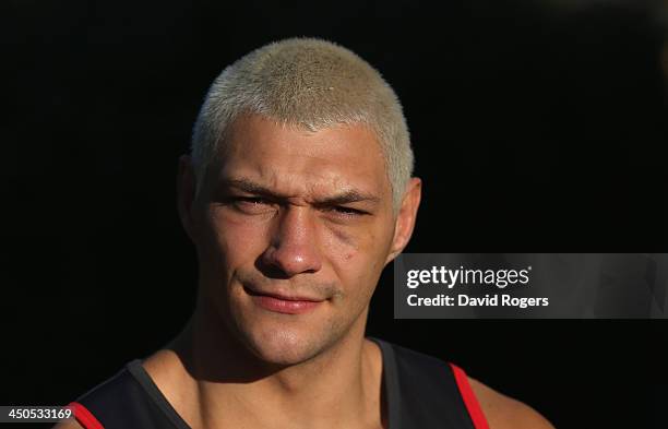 Ryan Hall poses during the England media session held at Loughborough University on November 19, 2013 in Loughborough, England.