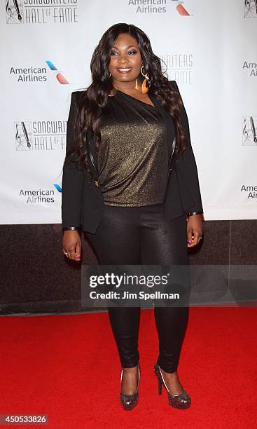 Singer Candice Glover attends the 45th Annual Songwriters Hall Of Fame Induction And Awards Gala at The New York Marriott Marquis on June 12, 2014 in...