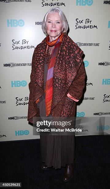 Ellen Burstyn attends the "Six By Sondheim" premiere at the Museum of Modern Art on November 18, 2013 in New York City.