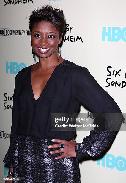 Montego Glover attends the "Six By Sondheim" premiere at the Museum of Modern Art on November 18, 2013 in New York City.