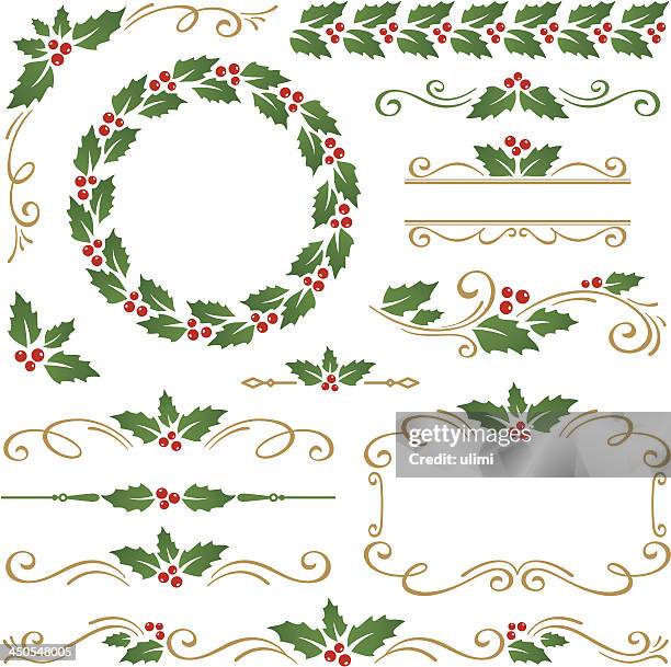 christmas ornaments - christmas border stock illustrations