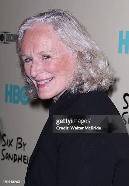 Glenn Close attends the "Six By Sondheim" premiere at the Museum of Modern Art on November 18, 2013 in New York City.