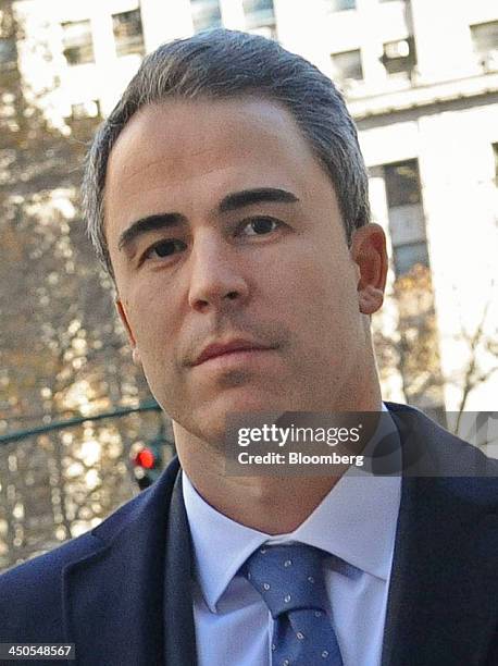 Michael Steinberg, a portfolio manager with SAC Capital Advisors LP, arrives at federal court in New York, U.S., on Tuesday, Nov. 19, 2013. Assistant...