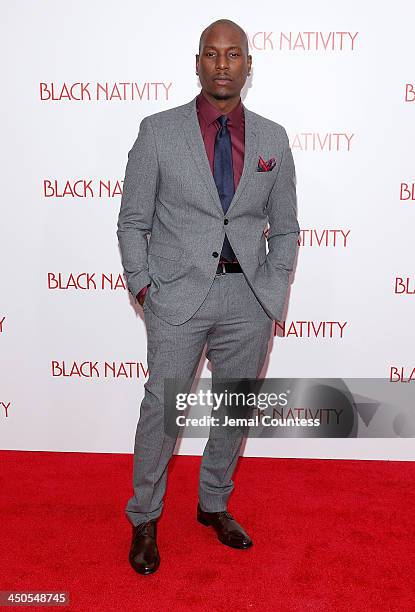 Actor/singer Tyrese Gibson attends the "Black Nativity" premiere at The Apollo Theater on November 18, 2013 in New York City.