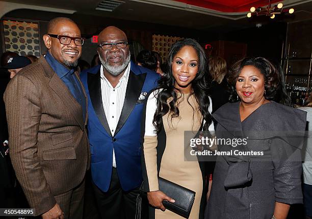 Actor Forest Whitaker, executive producer Bishop TD Jakes, Sarah Jakes and Serita Jakes attend the after party for the "Black Nativity" premiere at...