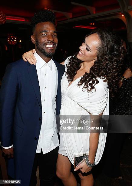 Singer Luke James and actress Grace Gibson attend the after party for the "Black Nativity" premiere at The Red Rooster on November 18, 2013 in New...