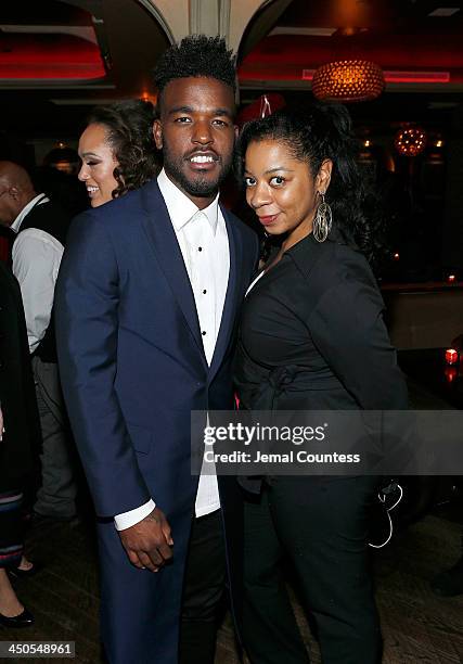 Singer Luke James and Simone Smalls attend the after party for the "Black Nativity" premiere at The Red Rooster on November 18, 2013 in New York City.