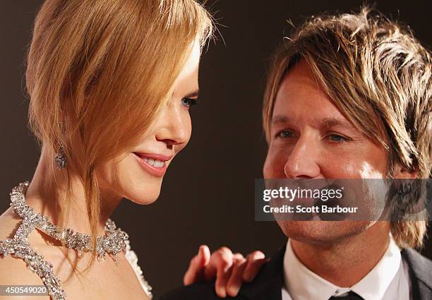 Actress Nicole Kidman and Keith Urban attend the Celebrate Life Ball at Grand Hyatt Melbourne on June 13, 2014 in Melbourne, Australia.