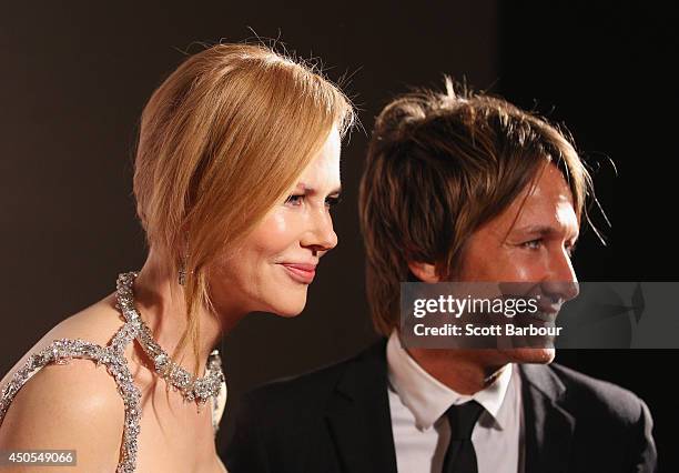 Actress Nicole Kidman and Keith Urban attend the Celebrate Life Ball at Grand Hyatt Melbourne on June 13, 2014 in Melbourne, Australia.