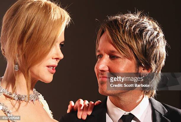 Actress Nicole Kidman and Keith Urban attend the Celebrate Life Ball at Grand Hyatt Melbourne on June 13, 2014 in Melbourne, Australia.
