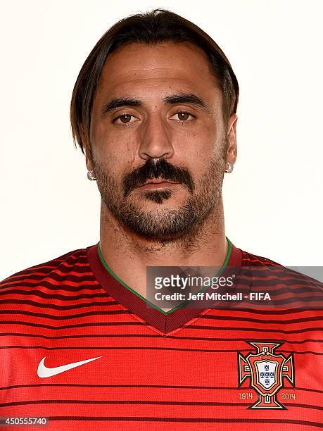 Hugo Almeida of Portugal poses during the official FIFA World Cup 2014 portrait session on June 12, 2014 in Sao Paulo, Brazil.