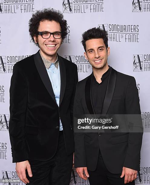 Ian Axel and Chad Vaccarino of A Great Big World attend Songwriters Hall of Fame 45th Annual Induction And Awards at Marriott Marquis Theater on June...