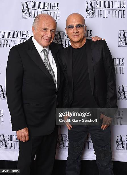 Chairman and CEO of Sony Music Entertainment, Doug Morris and Jimmy Iovine attend the Songwriters Hall Of Fame 45th Annual Induction and Awards at...