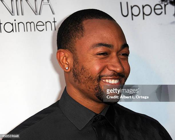 Actor Percy Daggs III arrives for the Premiere Of Upper Laventille's"Murder 101" held at Raleigh Studios' Chaplin Theater on June 12, 2014 in Los...