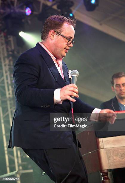 Paul Janeway of St. Paul and The Broken Bones performs onstage at The Other Tent during day 2 of the 2014 Bonnaroo Arts And Music Festival on June...