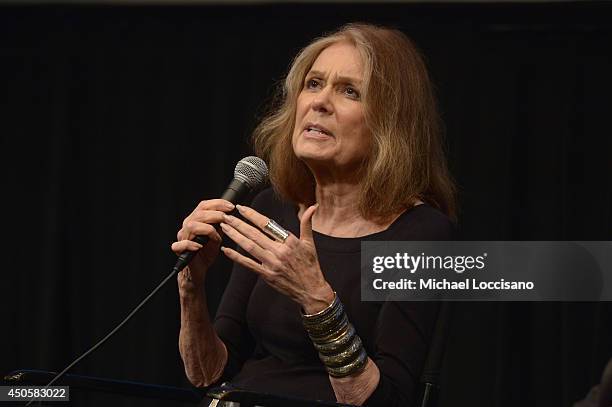 Executive producer Gloria Steinem takes part in a Q&A following the HBO Documentary "Private Violence" NY Premiere At HRWFF at Walter Reade Theater...