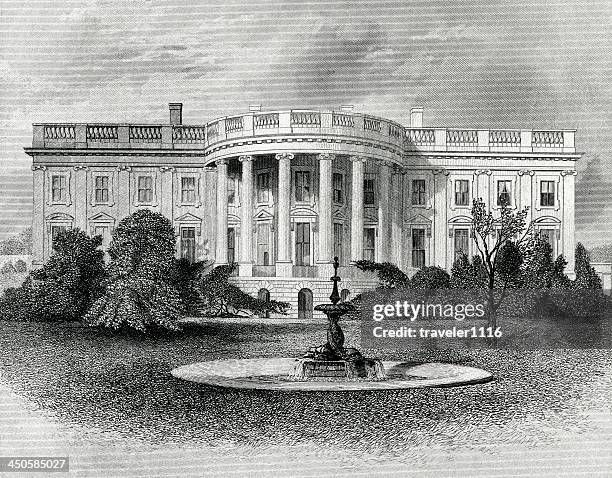 stockillustraties, clipart, cartoons en iconen met the white house - capitool gebouw washington dc