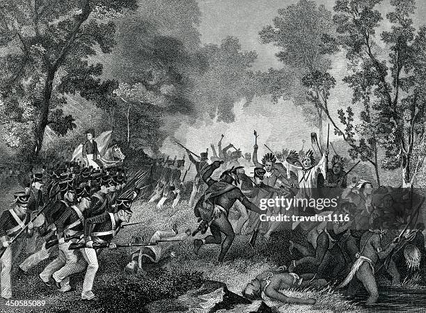 battle of tippecanoe - battle of tippecanoe battle stock-grafiken, -clipart, -cartoons und -symbole