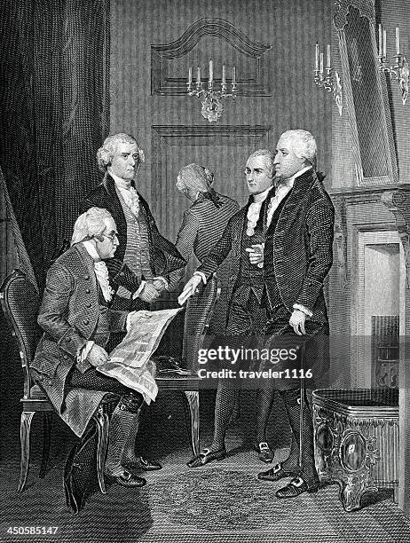 die ersten präsidenten schrank - alexander hamilton portrait stock-grafiken, -clipart, -cartoons und -symbole
