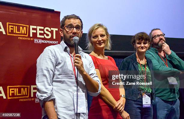 Director Eric Kissack, director Lucy Walker, director Cara Connolly and director Martin Clark speak onstage at the Shorts Program 1 during the 2014...