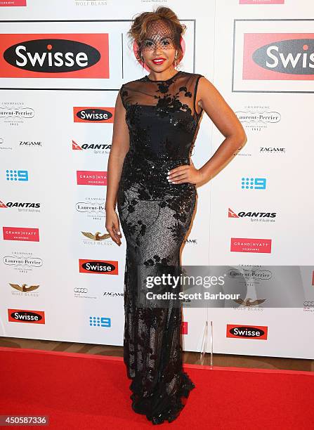 Jessica Mauboy attends the Celebrate Life Ball at Grand Hyatt Melbourne on June 13, 2014 in Melbourne, Australia.