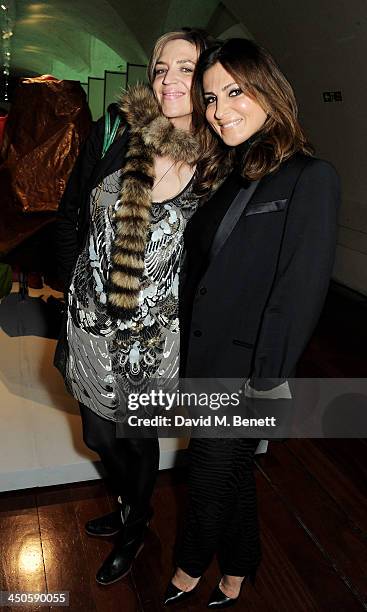 Martha Fiennes and Ella Krasner attend the private view of Isabella Blow: Fashion Galore!, a new Somerset House exhibition, at Somerset House on...