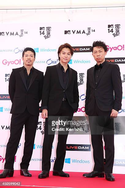And USA of EXILE attend the MTV Video Music Awards Japan 2014 at Maihama Amphitheater on June 14, 2014 in Urayasu, Japan.