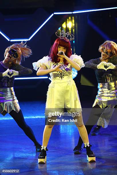 Singer Kyary pamyu pamyu performs onstage during MTV Video Music Awards Japan 2014 at Maihama Amphitheater on June 14, 2014 in Urayasu, Japan.