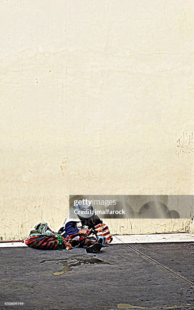 Woman sleeping in La Paz