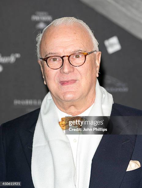 Manolo Blahnik attends Isabella Blow: Fashion Galore! at Somerset House on November 19, 2013 in London, England.