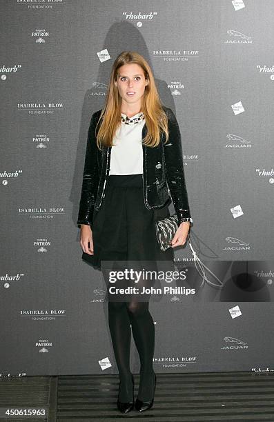 Princess Beatrice of York attends Isabella Blow: Fashion Galore! at Somerset House on November 19, 2013 in London, England.