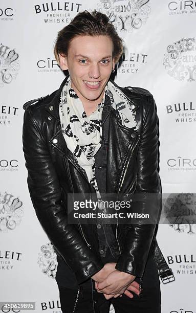 Jamie Campbell Bower arrives for the 'Steam and Rye' Restaurant launch party on November 19, 2013 in London, England.