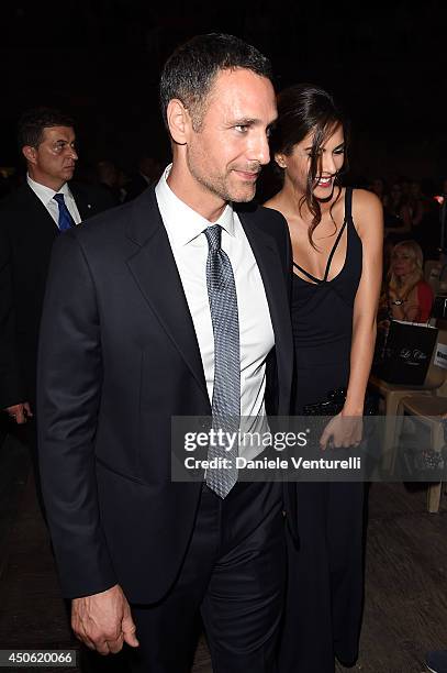 Raoul Bova and Rocio Munoz Morales attend the 60th Taormina Film Fest on June 14, 2014 in Taormina, Italy.