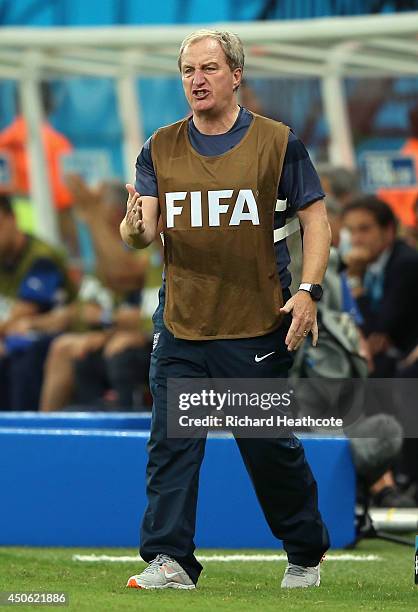 Ray Lewington, assistant manager of England, during the 2014 FIFA World Cup Brazil Group D match between England and Italy at Arena Amazonia on June...