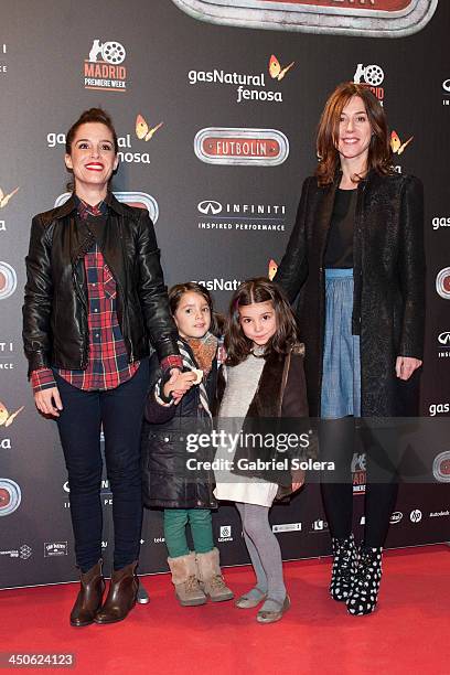 Nuria Gago and Ruth Diaz attend 'Futbolin' Madrid Premiere at Callao cinema on November 19, 2013 in Madrid, Spain.