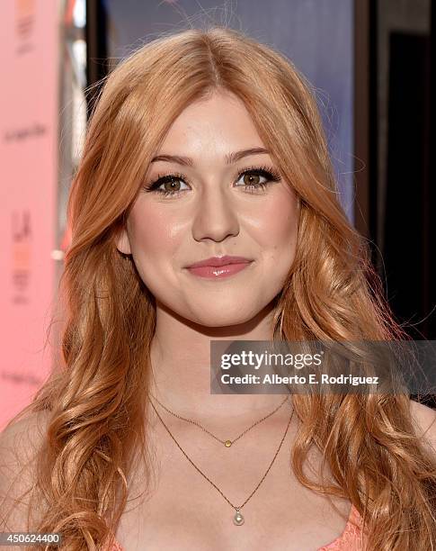 Actress Katherine McNamara attends the premiere of "Earth to Echo" during the 2014 Los Angeles Film Festival at Premiere House on June 14, 2014 in...