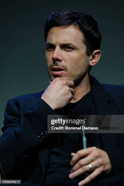 Actor Casey Affleck attends Meet the Filmmakers "Out Of the Furnace" at the Apple Store Soho on November 19, 2013 in New York City.