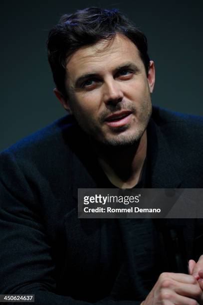 Actor Casey Affleck attends Meet the Filmmakers "Out Of the Furnace" at the Apple Store Soho on November 19, 2013 in New York City.