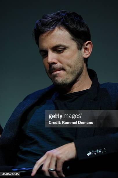 Actor Casey Affleck attends Meet the Filmmakers "Out Of the Furnace" at the Apple Store Soho on November 19, 2013 in New York City.