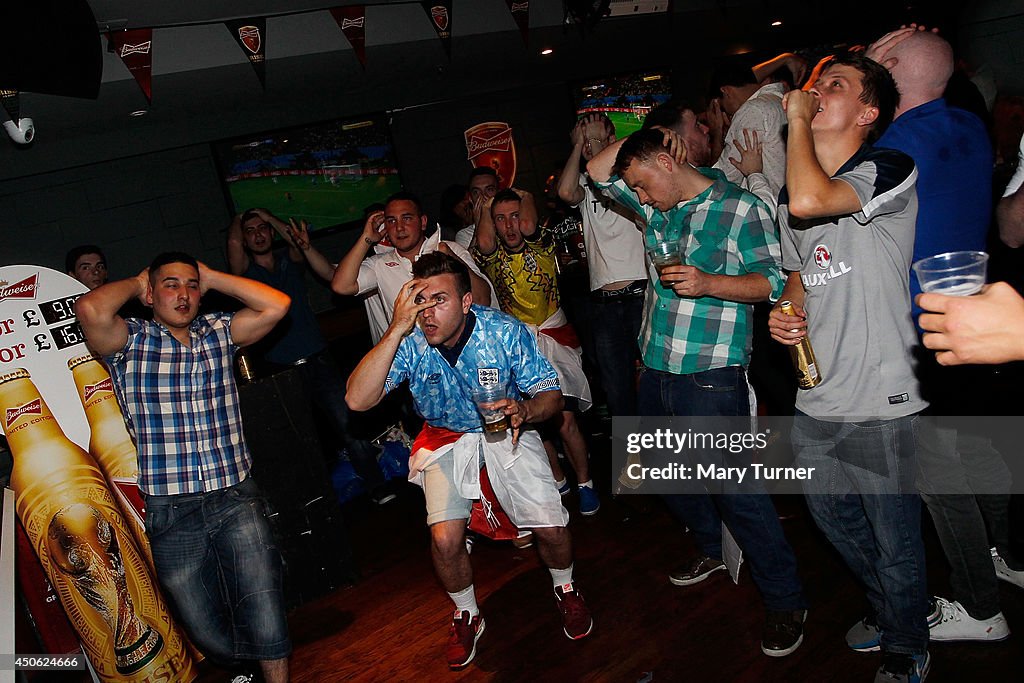 Football Fans Watch The First England Game Of The World Cup