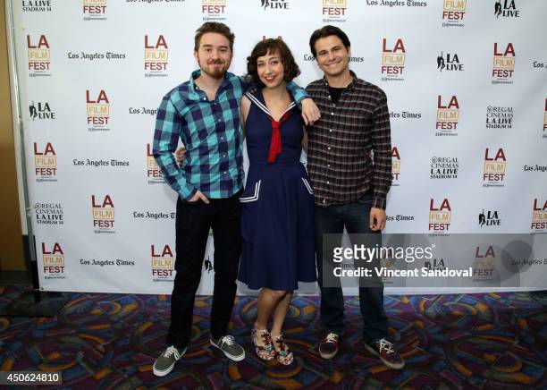 Actors Alex Hirsch, Kristen Schaal and Jason Ritter attend the Gravity Falls Live! Disney Animation Panel during the 2014 Los Angeles Film Festival...